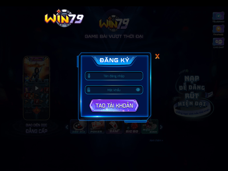 Các bước gia nhập cá cược Win79 